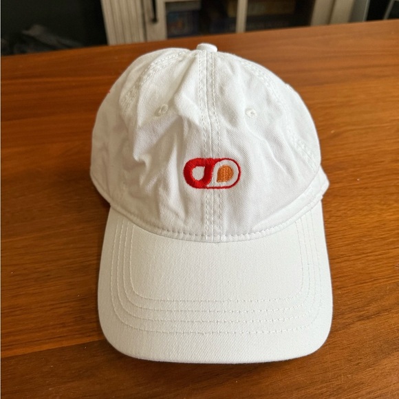 White Cap with Red Logo - Picture 2 of 4